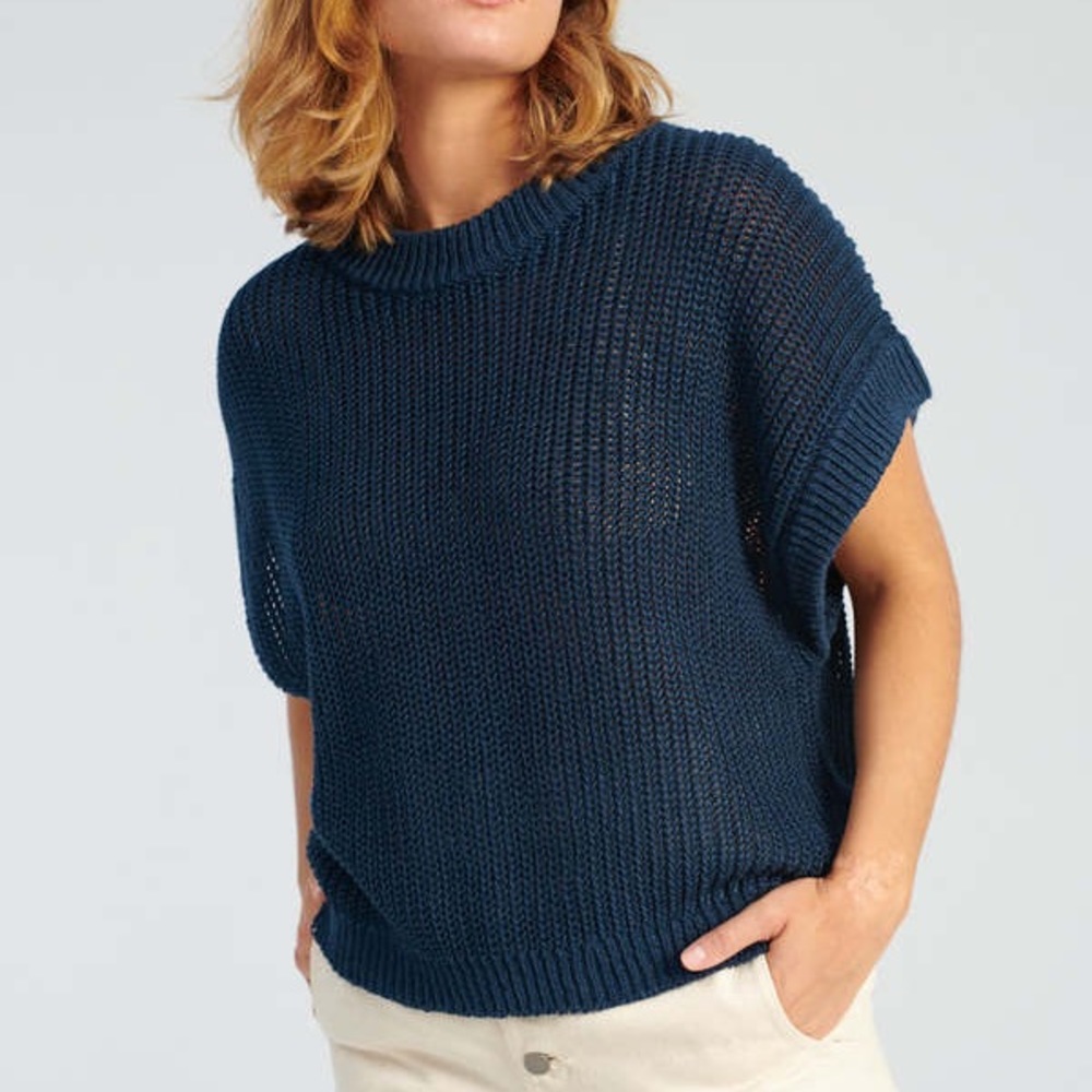Apiece Apart Olivia Linen Sweater Vest